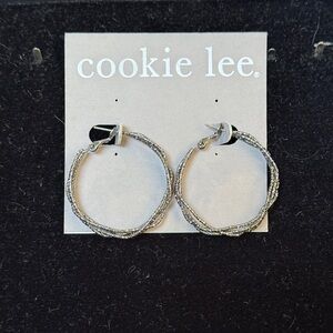 Cookie Lee Twisted Silver Earrings